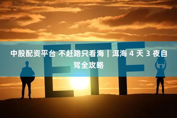 中股配资平台 不赶路只看海｜洱海 4 天 3 夜自驾全攻略